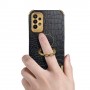 Samsung Galaxy A23 5G musta krokotiili suojakuori sormuspidikkeellä