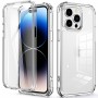 iPhone 14 Pro Max läpinäkyvä 360 asteen suojakuori.
