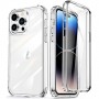 iPhone 14 Pro Max läpinäkyvä 360 asteen suojakuori.