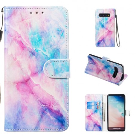 Samsung Galaxy S10 värikäs marmori suojakotelo