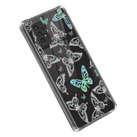 Samsung Galaxy A13 / A04s läpinäkyvä perhoset suojakuori