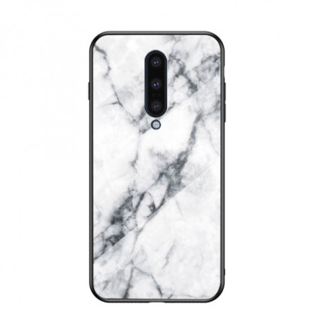 OnePlus 8 valkoinen marmori suojakuori