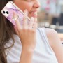 iPhone 13 pinkki marmori sormuspidike suojakuori