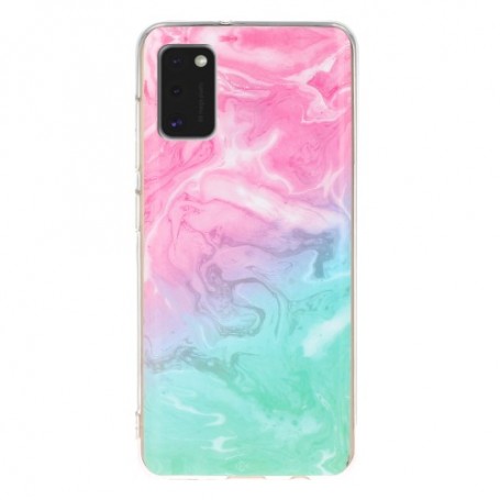 Samsung Galaxy A41 värikäs tie-dye marmori suojakuori.