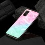 Samsung Galaxy A41 värikäs tie-dye marmori suojakuori.