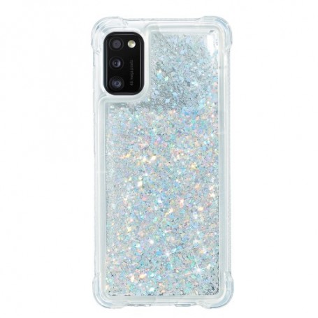 Samsung Galaxy A41 hopea glitter suojakuori