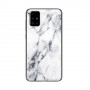 Samsung Galaxy A71 valkoinen marmori suojakuori