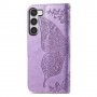 Samsung Galaxy S23 5G violetti perhonen suojakotelo