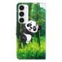 Samsung Galaxy S23 5G panda suojakotelo – lompakkomallinen avattava kannellinen suojakotelo