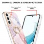 Samsung Galaxy S23 5G ruusukulta marmori sormuspidike suojakuori – joustvasta ja kestävästä muovista valmistettu suojakuori