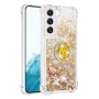 Samsung Galaxy S23 5G kulta glitter hile sormuspidike suojakuori.