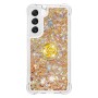 Samsung Galaxy S23 5G kulta glitter hile sormuspidike suojakuori.