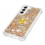 Samsung Galaxy S23 5G kulta glitter hile sormuspidike suojakuori.
