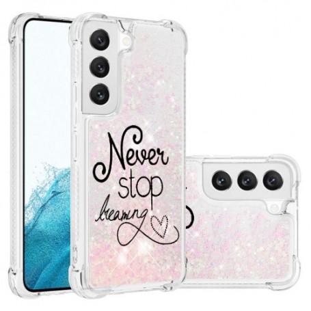 Samsung Galaxy S23 5G glitter hile never stop dreaming suojakuori