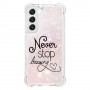 Samsung Galaxy S23 5G glitter hile never stop dreaming suojakuori