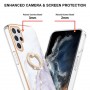 Samsung Galaxy S23 Ultra 5G valkoinen marmori sormuspidike suojakuori