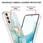 Samsung Galaxy S23+ 5G vihreä marmori sormuspidike suojakuori