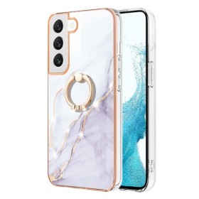 Samsung Galaxy S23+ 5G valkoinen marmori sormuspidike suojakuori – minimalistinen mutta tehokas suoja