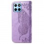 Honor X6 / X8 5G violetti perhonen suojakotelo