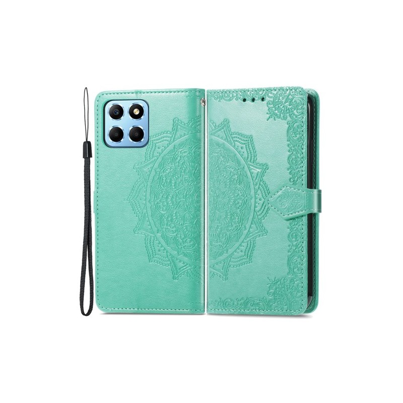 honor-x6-x8-5g-mintunvihre-mandala-suojakotelo