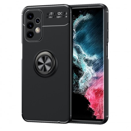 Samsung GalaxyA13 / A04s musta suojakuori sormuspidikkeellä