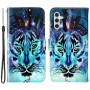 Samsung Galaxy A14 sininen tiikeri suojakotelo – kotelon saa suljettua kätevällä magneettikiinnityksellä