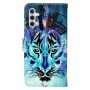 Samsung Galaxy A14 sininen tiikeri suojakotelo – koko puhelimen peittävä ja suojaava kotelo