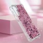 Samsung Galaxy A14 pinkki glitter hile suojakuori – laadukas rakenne näkyy lähikuvasta