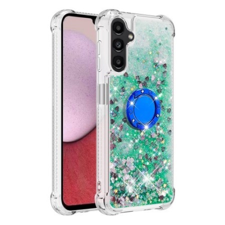 Samsung Galaxy A14 vihreä glitter hile sormuspidike suojakuori – suojaa ja tyyliä samassa kuoressa
