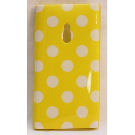 Lumia 800 polka dot suojakuori keltainen.