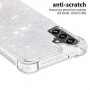 Samsung Galaxy A34 5G hopea glitter hile suojakuori – huolella viimeistelty tuote lähikuvassa