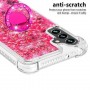 Samsung Galaxy A34 5G pinkki glitter hile sormuspidike suojakuori – laadukas rakenne näkyy lähikuvasta
