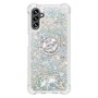 Samsung Galaxy A34 5G hopea glitter hile sormuspidike suojakuori – kevyt ja ohut suojakuori puhelimen takaosassa