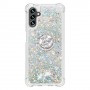 Samsung Galaxy A34 5G hopea glitter hile sormuspidike suojakuori