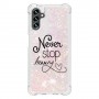 Samsung Galaxy A34 5G glitter hile never stop dreaming suojakuori