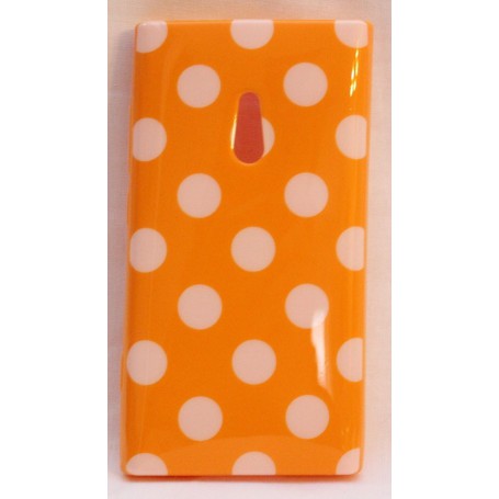 Lumia 800 polka dot suojakuori oranssi.