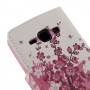 Galaxy J1 vaaleanpunaiset kukat puhelinlompakko