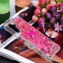 Samsung Galaxy A54 5G pinkki glitter hile sormuspidike suojakuori – huolella viimeistelty tuote lähikuvassa