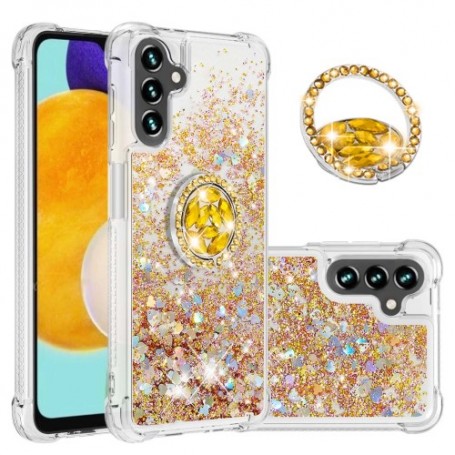 Samsung Galaxy A54 5G kullanvärinen glitter hile sormuspidike suojakuori.
