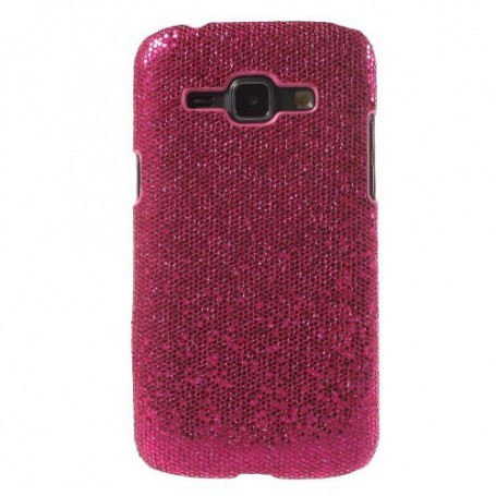 Galaxy J1 hot pink glitter suojakuori.