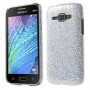 Galaxy J1 hopea glitter suojakuori.