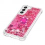 Samsung Galaxy S23 5G pinkki glitter hile sormuspidike suojakuori.