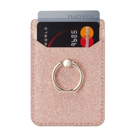 Ruusukulta glitter RFID-suojattu korttitasku puhelimeen