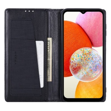 Samsung Galaxy A14 RFID-suojattu musta suojakotelo – lompakkomallinen avattava kannellinen suojakotelo