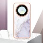 Honor Magic5 Lite 5G valkoinen marmori suojakuori – kevyt ja ohut suojakuori puhelimen takaosassa