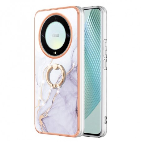 Honor Magic5 Lite 5G valkoinen marmori sormuspidike suojakuori – kaunis kuori esillä tuotekuvassa