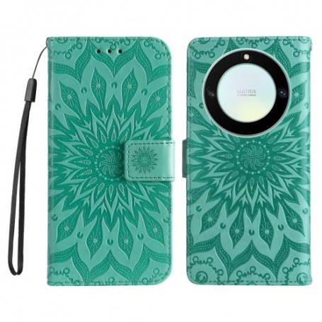 Honor Magic5 Lite 5G mintunvihreä mandala suojakotelo