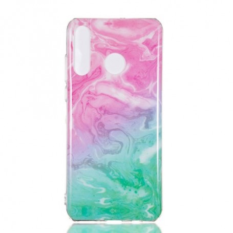 Huawei P30 Lite värikäs tie-dye marmori suojakuori.