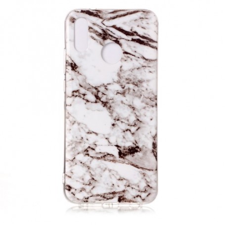 Huawei P20 Lite valkoinen marmori suojakuori.