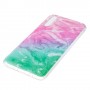 Samsung Galaxy A70 värikäs tie-dye marmori suojakuori.